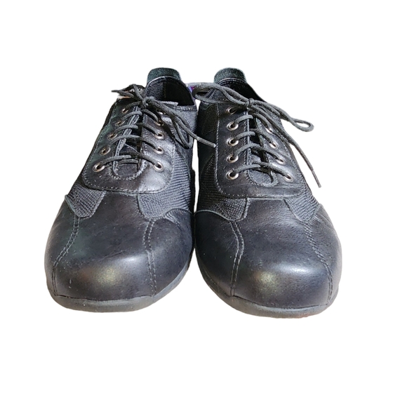 Munro Pace #4057 Black Leather & Canvas Lace Up Sporty Walking Loafer Size 10.5 - Picture 3 of 10